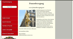 Desktop Screenshot of frauenbewegung.net